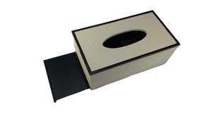 Caja de Pañuelos Moderna Cuadrada con Cubierta de Imitación de Piel de Tiburón de Alta Calidad - Product Image 3