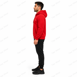 Sweat à capuche zippé pour homme, coupe oversize, style streetwear, en molleton brossé épais, à manches longues, décontracté - Product Image 3