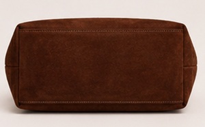 Sac fourre-tout de plage bohème en daim marron de qualité supérieure pour femme, sac à main d'épaule en cuir de luxe, sac de travail spacieux, vente en gros OEM ODM - Product Image 2