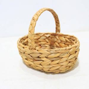 Cesta de Regalo Rústica Tejida con Jacinto de Agua Natural, con Asa, Ecológica, Ligera, para Decoración del Hogar y Picnic - Product Image 3