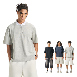 Polo en coton tricoté pour homme, manches courtes, couleur unie, respirant, coupe décontractée classique - Product Image 3