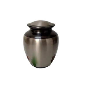 Urne funéraire classique en métal argenté gravée pour cendres humaines adultes, idéale pour les fournitures commémoratives funéraires et également adaptée comme urne à souvenirs pour animaux de compagnie. - Product Image 1