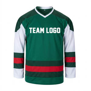 Maillot de hockey sur glace personnalisable OEM, manches longues, 100% polyester, séchage rapide, haute qualité - Product Image 3