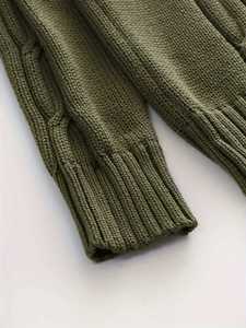 Men's Solid Rib Knit Button-Up Cardigan Sweater V-Neck Cable Knit Slim Fit Warm Fall Winter Casual Knitted Jacket Men's Knitwear - Product Image 6