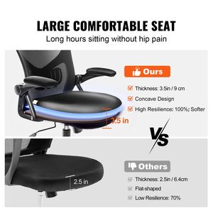 Sedia da Ufficio Ergonomica con Schienale Alto, Poggiatesta Regolabile e Supporto Lombare, Certificata BIFMA V1 - Product Image 2