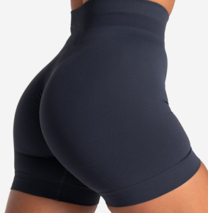 Shorts Deportivos de Cintura Alta para Mujer, Talla Grande, con Bolsillo con Cierre, Leggings de Yoga, Cintura Elástica, Lisos, 2026 - Product Image 4