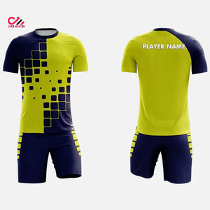 Uniforme de football de haute qualité, couleur unie, 100% polyester, uniforme d'équipe, uniforme de football - Product Image 2