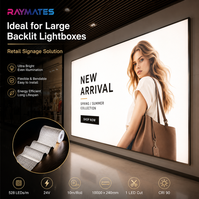 Bright High Efficiency CCT Customizable DC24V 528LEDs/m Bendable Flexible LED Panel Sheet for Ceiling Decor Diffuser Light Box