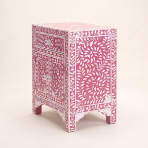Modern <b>Pink</b> Mother of Pearl <b>Bedside</b> <b>Table</b> End <b>Table</b> Living Room Furniture, Bedroom Furniture with Unique Design - Product Image 4