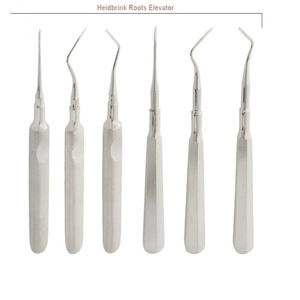เครื่องถอนรากฟันแบบแมนนวล Heidbrink (แบบตรง) รุ่น BBI-109 สีเงิน ด้ามจับตามหลักสรีรศาสตร์ ใช้ซ้ำได้ ผลิตจากสแตนเลส ได้รับการรับรองมาตรฐาน CE ระดับ Class I - Product Image 3