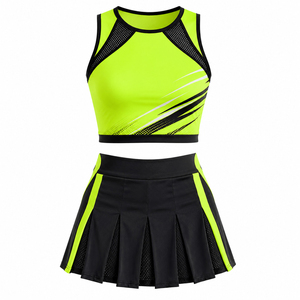 Uniforme de cheerleading pour femmes en polyester respirant, personnalisable avec logo scolaire, par sublimation, pour équipes de danse, coupe confortable, vente en gros - Product Image 4