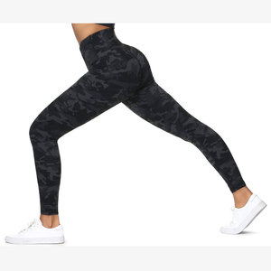 High Waist Solid Twist Yoga <b>Leggings</b> Full Length Spandex/Polyester Compression Four-Way Stretch Elastic Waist Quick Dry 220g - Product Image 3