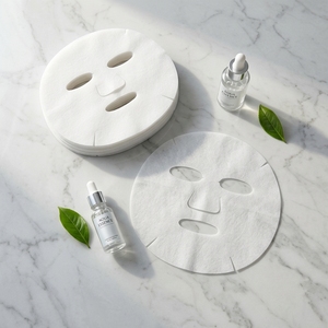 Mascarilla Facial de Tela No Tejida Y115 Biodegradable de Fibra de Algas Blancas con Súper Absorción de Agua, Sin Comprimir - Product Image 3