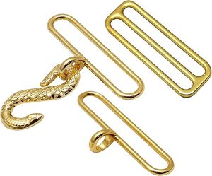 Masonic Apron <b>Snake</b> <b>Belt</b> Buckle – Freemason Regalia Apron Hook Buckle, Gold & Silver, 2 Sizes - Product Image 2