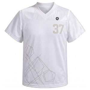Camiseta de malla personalizada con logotipo y número del equipo, tela transpirable, ideal para partidos de clubes, entrenamiento y actividades deportivas. - Product Image 1