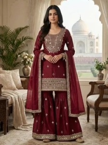 ABAYA Étnica para Mujer, de Poliéster, Manga Larga, con Cuentas, para Fiestas, Transpirable, Corte Regular, Hecha en India, Precio al por Mayor - Product Image 6