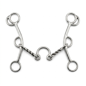 Bocado de equitación trenzado tipo Port Lifter pulido y liso para caballo, disponible en todo tipo y tamaño. Productos veterinarios. - Product Image 1