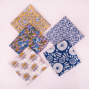 Multi-colour Handmade Block Printed Cotton Bandana Eco-Friendly <b>Tie</b> <b>Back</b> Head Wrap Stylish Unisex Square Scarf Organic Neck - Product Image 2