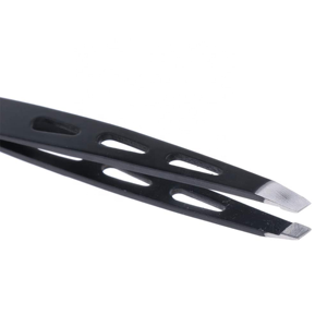 Professional Slant Tip Stainless Steel Eyebrow Tweezers Custom Logo OEM Private Label Beauty Grooming <b>Tool</b> - Product Image 1