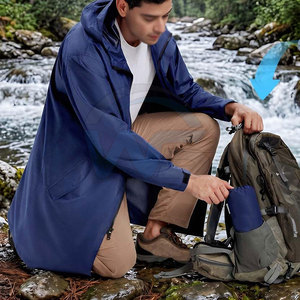 Premium Quality <b>Rain</b> <b>Coat</b> For <b>Men</b> Lightweight Waterproof Hooded Outdoor <b>Rain</b> Wear Custom Logo Casual Travel Jacket - Product Image 6