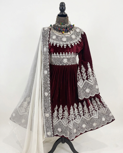 Robe afghane Kutchi de qualité supérieure pour femmes, meilleur prix, robe traditionnelle originale, décoration en dentelle, service OEM, robe afghane Kuchi - Product Image 1