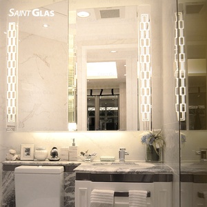 Tocador de baño personalizado de fábrica, tocador de vidrio montado, tocador blanco, gabinete de espejo de diseño sin madera, gabinete residencial - Product Image 2