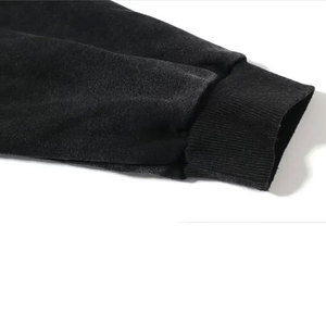 Sudadera con Capucha Gótica para Hombre, Talla Grande, Negra, de Algodón French Terry, con Diseño Estampado de la Muerte, Bolsillo Delantero, Estilo Otoñal - Product Image 4
