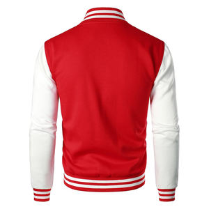 Veste universitaire pour homme surdimensionnée à col montant, avec logo brodé sur le devant, impression personnalisée 2023, style streetwear, OEM, 100% coton - Product Image 3