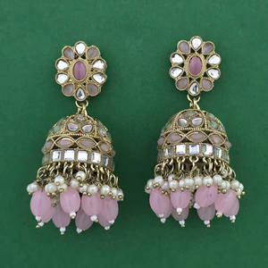 ซื้อต่างหูทองเหลืองชุบทองคุณภาพส่งออก งานแฮนด์เมด รุ่นคลาสสิกสำหรับผู้หญิง รุ่นเมห์นดี หมายเลข 110352 สำหรับวันครบรอบ - Product Image 4