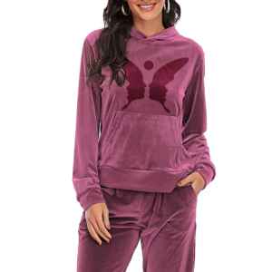 Latest Design OEM Custom 2 Piece Set Breathable Anti Bacterial Eco Friendly Lightweight Unisex <b>Velvet</b> <b>Tracksuit</b> - Product Image 6