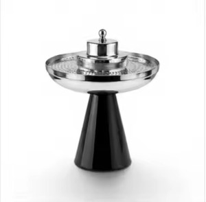 Crimson <b>Red</b> Pedestal Polished Steel <b>Bowl</b> Arabian Incense Burner Frankincense Resin Smudger Home Aromatherapy Bakhoor Burner - Product Image 3