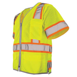 Chaleco Reflectante de Alta Visibilidad para Hombre, Transpirable, con Logotipo Personalizado, para Trabajo Táctico, Seguridad, Industria y Construcción - Product Image 2