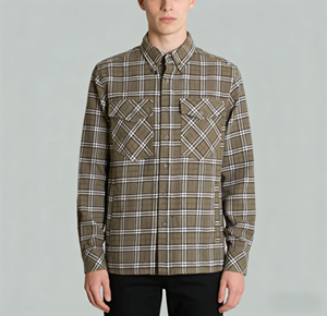 Camisa de Hombre de Verano, Transpirable, Tejida, 160g, Poliéster/Algodón Satinado, Lisa, Casual, Antiarrugas, con un Solo Botón y Cuello Camisero - Product Image 4
