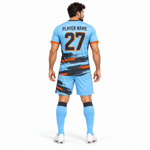 Conjunto de Uniforme de Fútbol Sublimado Personalizado MANGOES FASHION Unisex Adulto 100% Poliéster Malla Transpirable de Secado Rápido Ecológico Cuello Redondo - Product Image 3