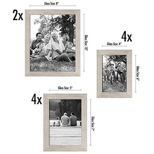 Whitewashed Pine Wood Photo <b>Frames</b> Wholesale | Coastal Driftwood <b>Frame</b> Set - Product Image 3