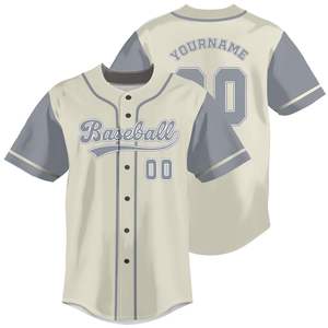 OEM Custom Sublimated <b>Baseball</b> Jersey Black and Red Short Sleeve Shirt with Blank Pattern Plus Size Thick Jersey Design - Product Image 5