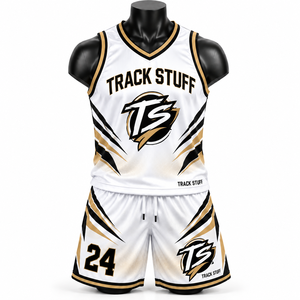 Custom Unisex <b>Basketball</b> Uniform Set Sleeveless Jersey & Drawstring Shorts Team Sportswear 100% Polyester Breathable Quick Dry - Product Image 6