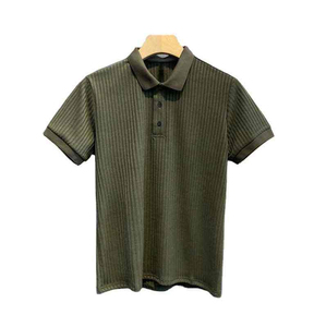 เสื้อเชิ้ตอ็อกซ์ฟอร์ดแขนสั้นผู้ชาย ผ้าฝ้ายถัก 100% ระบายอากาศได้ดี พิมพ์ลายแบบรีดร้อน ทรงปกติ สวมใส่สบาย - Product Image 1