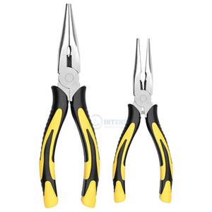 Premium Long Needle Nose Pliers 6 Inch 8 Inch Stainless Steel Precision <b>Soft</b> Grip with <b>Wire</b> Cutter for Jewelry Making DIY - Product Image 1