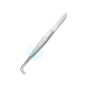 Pinzas para Tejidos de Alta Calidad 1x2 Dientes Curvas Delicadas de Acero Inoxidable - Product Image 2