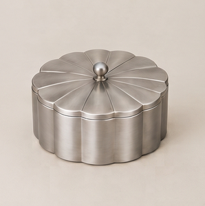 Contenedor Premium de Hojalata Cepillada en Forma de Calabaza para Frutos Secos, Caja de Lujo para Almacenamiento de Dátiles con Asa de Perilla, Organizador de Alimentos de Hojalata - Product Image 3