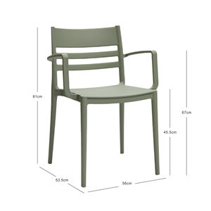 <span class=keywords><strong>Fauteuil</strong></span> en plastique léger résistant aux intempéries, design peu encombrant - Product Image 6