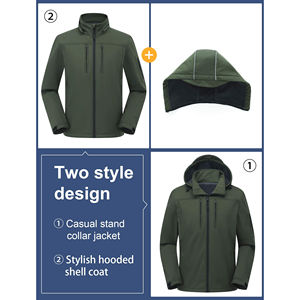 Veste coupe-vent et imperméable pour homme, personnalisable en gros, haute qualité, logo imprimé sur mesure, veste softshell coupe-vent pour homme - Product Image 5