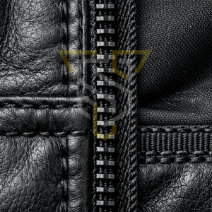 Veste décontractée d'hiver pour homme SANDRA TRADERS, style streetwear, aspect cuir véritable, fermeture éclair intégrale, respirante et coupe-vent - Product Image 4
