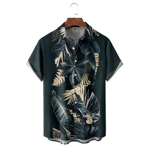 Camisa informal de manga corta con estampado floral de verano para hombre, camisa holgada de playa de talla grande de Estilo Hawaiano para hombre - Product Image 1