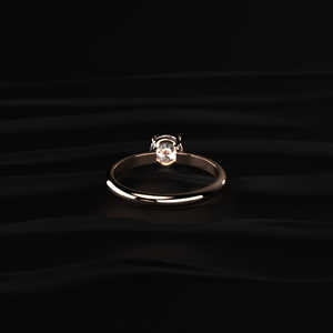 Bague solitaire de luxe en moissanite taille ronde, or rose 14K, alternative au diamant 1.00CT pour les grossistes et les revendeurs mondiaux de bijoux - Product Image 3