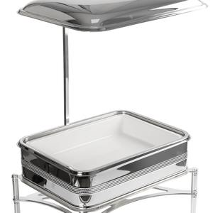 Rectangular Stainless Steel Chafing Dish Luxury Hanging Lid <b>Buffet</b> <b>Food</b> <b>Warmer</b> Large Capacity <b>Server</b> For Hotel Wedding Catering - Product Image 4