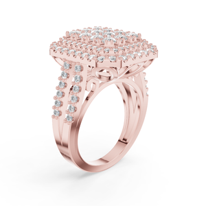 Anillo de Compromiso con Diamante Sintético Cultivado en Laboratorio, Corte Brillante, Color E, Certificado EGL, Chapado en Plata, Piedra de Lujo para Boda - Product Image 5