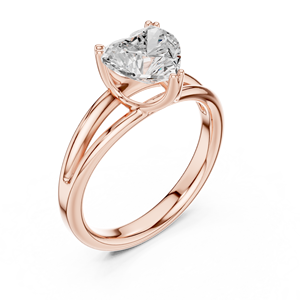 Bague de fiançailles de luxe en or 10K 14K 18K avec diamant de laboratoire taille cœur 2 carats, rapport IGI, pureté VVS VS DEF, pour anniversaire et mariage - Product Image 3
