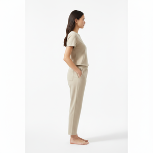 Conjunto de Pantalón y Camiseta de Verano Unisex de Primera Calidad, 100% Algodón Tejido, Liso, Servicio OEM, Colores y Tallas Personalizables - Product Image 5